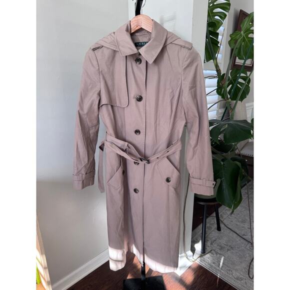 Ralph Lauren Jackets & Blazers - Womens Ralph Lauren Khaki Trench Coat with Hood